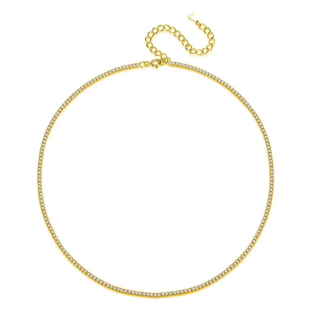 colier tennis auriu