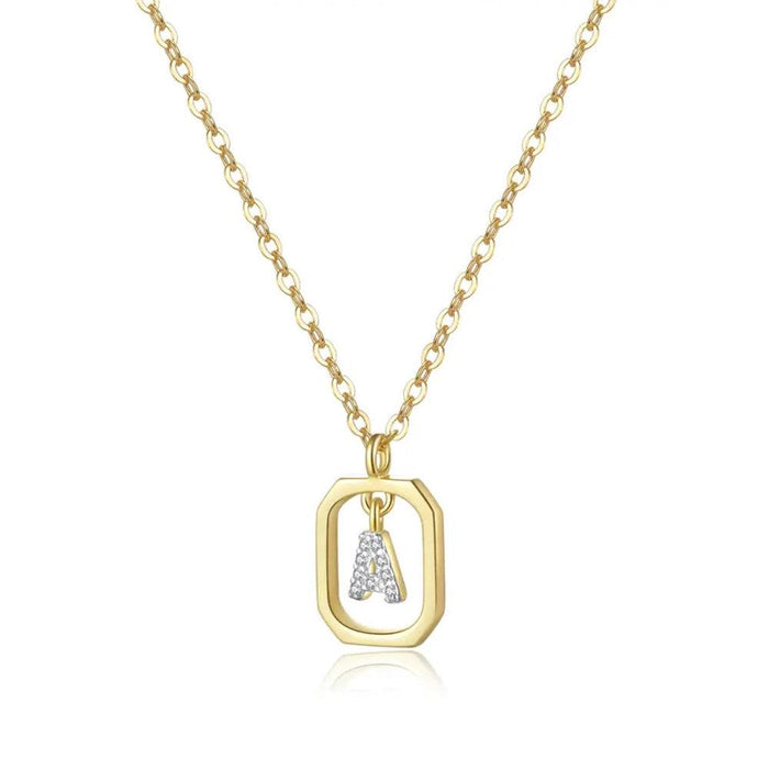 INITIALA GOLD | COLIER CU INITIALA DIN ARGINT 925 PLACAT CU AUR 18K