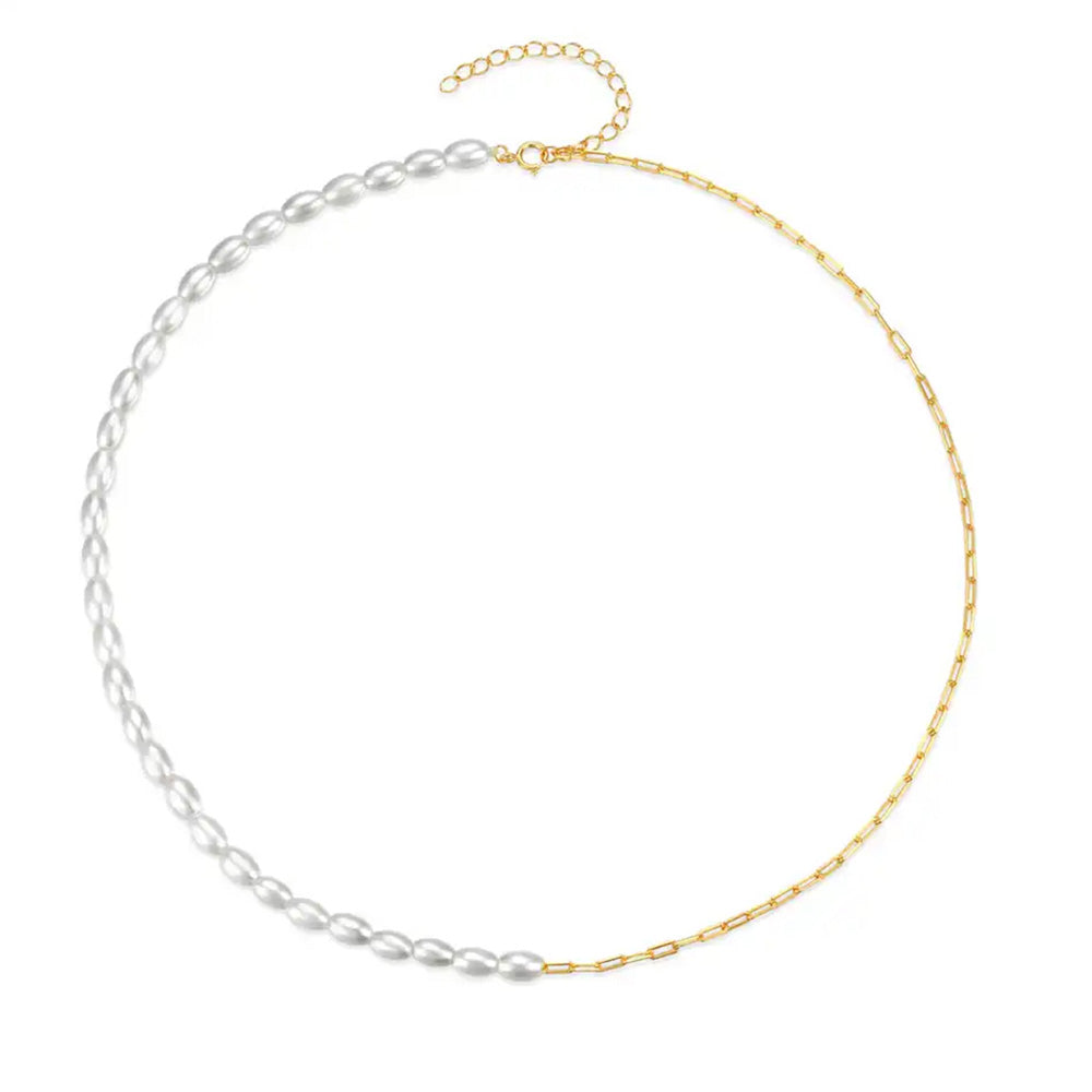 colier perle aur
