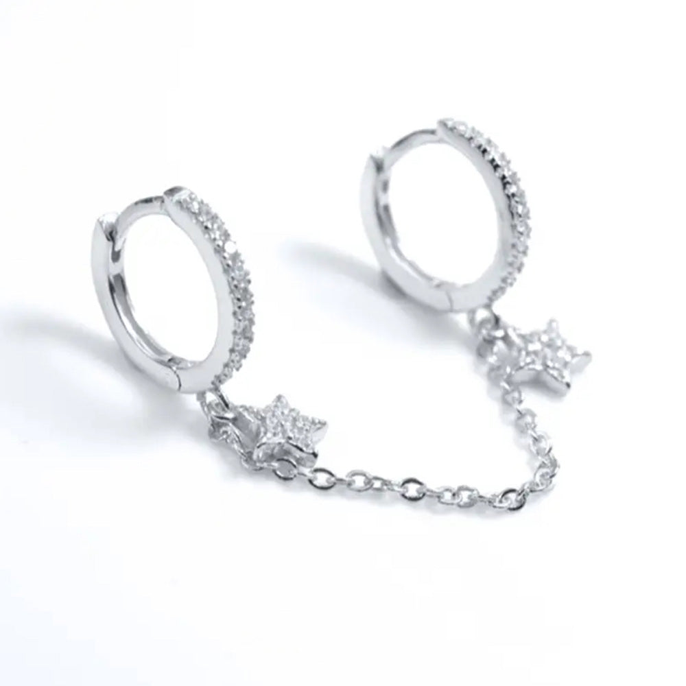 piercing din argint cu stelute