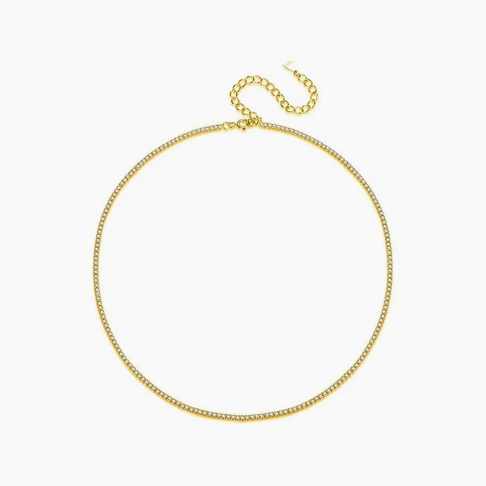 STEROPE S | COLIER TENNIS DIN ARGINT 925 PLACAT CU AUR 18K