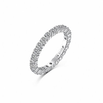 Sterope, inel tennis din argint 925 placat cu aur 14k sau rodiu, detaliu produs 3