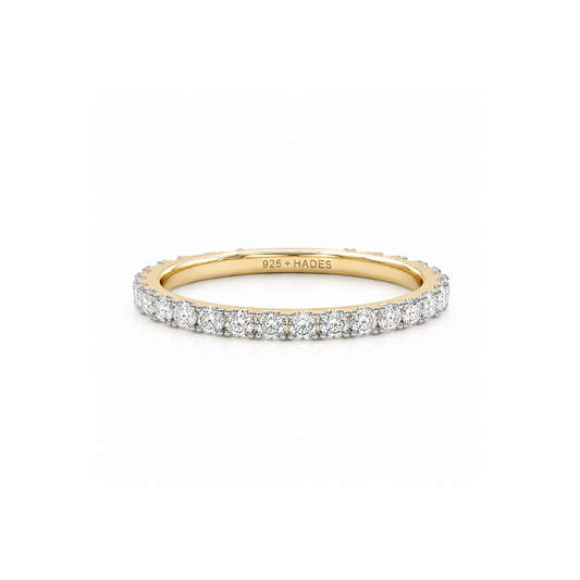 Sterope, inel tennis din argint 925 placat cu aur 14k sau rodiu