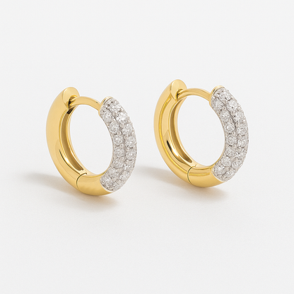 CHAINED, cercei modulari din argint 925 placat cu aur 14k