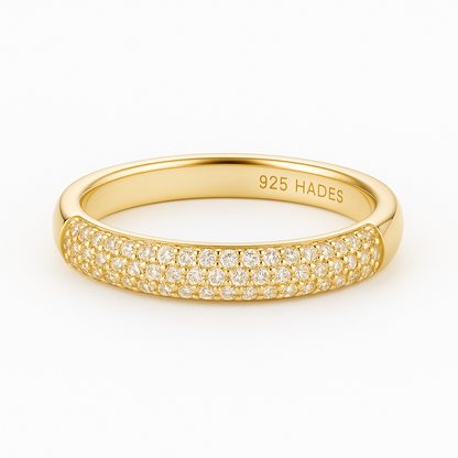 CORE, inel tip verigheta din argint 925 placat cu aur 14k
