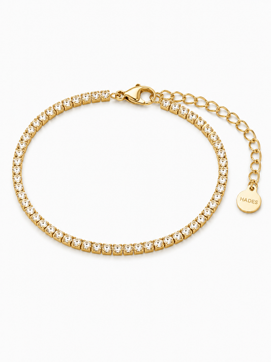 Sterope M, bratara tennis din argint 925 placata cu aur 14k sau rodiu