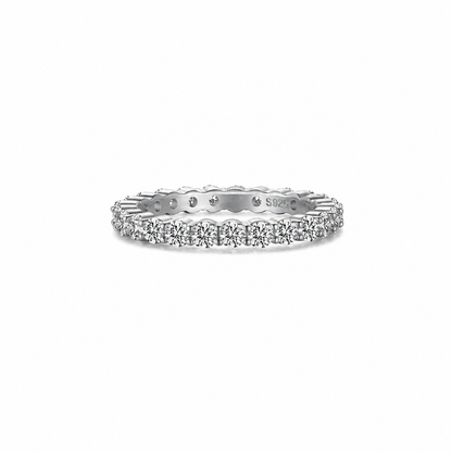 Sterope, inel tennis din argint 925 placat cu aur 14k sau rodiu, detaliu produs 2