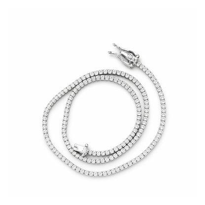 Linea, colier tennis din argint 925 placat cu aur 14k sau rodiu, detaliu produs 2