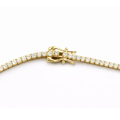 Linea, colier tennis din argint 925 placat cu aur 14k sau rodiu, detaliu produs 5