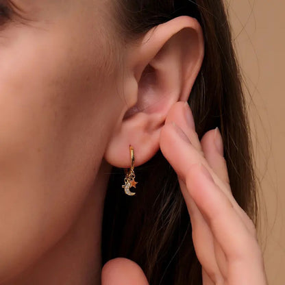 Cercei cu pandantiv lună HADES Jewelry