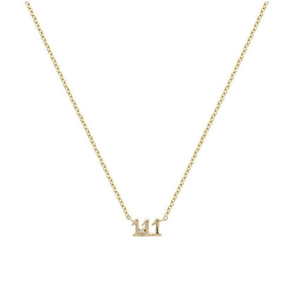 ANGEL NO., colier angel number din argint 925 placat cu aur 18k
