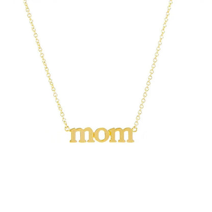 Mom, colier din argint 925 placat cu aur 18k