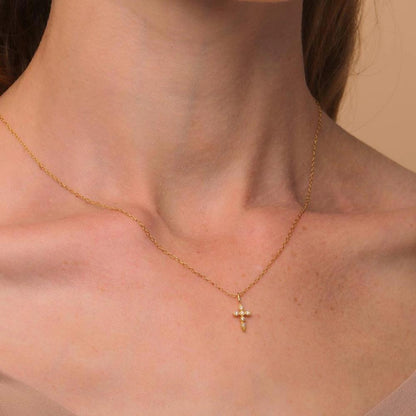 lantisor cu cruce zirconiu