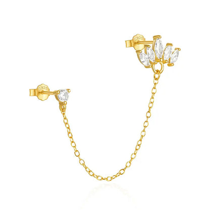 HELIOS, piercing din argint 925 placat cu aur 18k