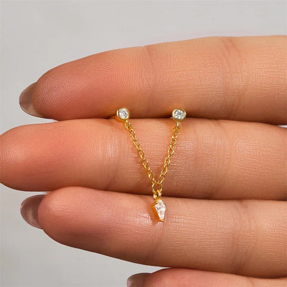 Lyra, piercing din argint 925 cu zirconiu, detaliu produs 2