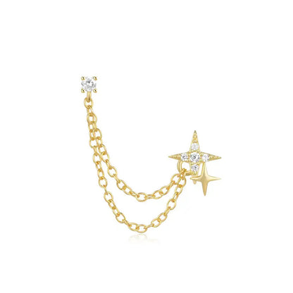 URANIA, piercing din argint 925 cu zirconiu