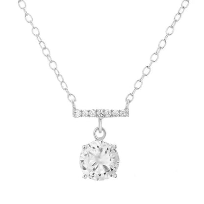 Thalia, colier cu piatra verde din argint 925 placat cu aur 18k, detaliu produs 6