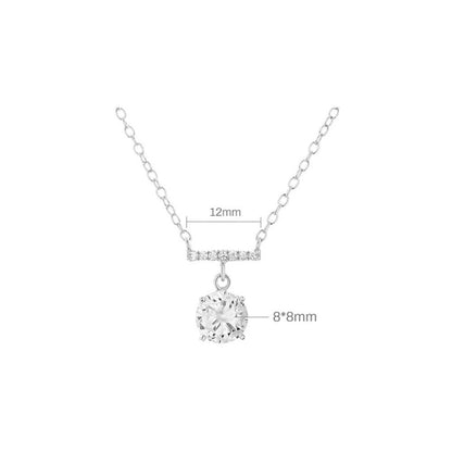 Thalia, colier cu piatra verde din argint 925 placat cu aur 18k, detaliu produs 2