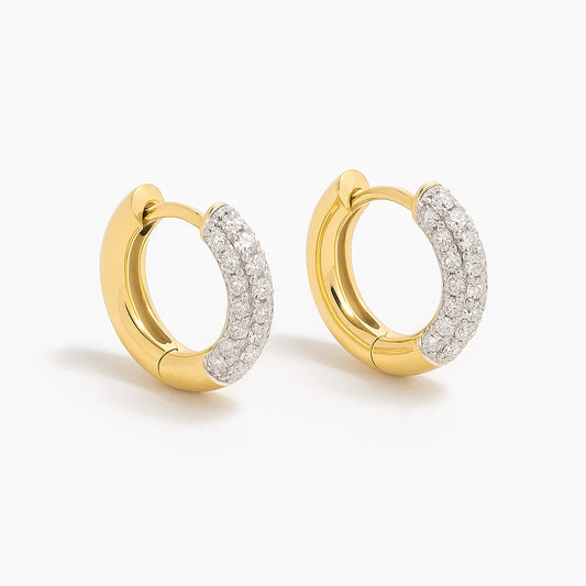Chained, cercei modulari din argint 925 placat cu aur 14k