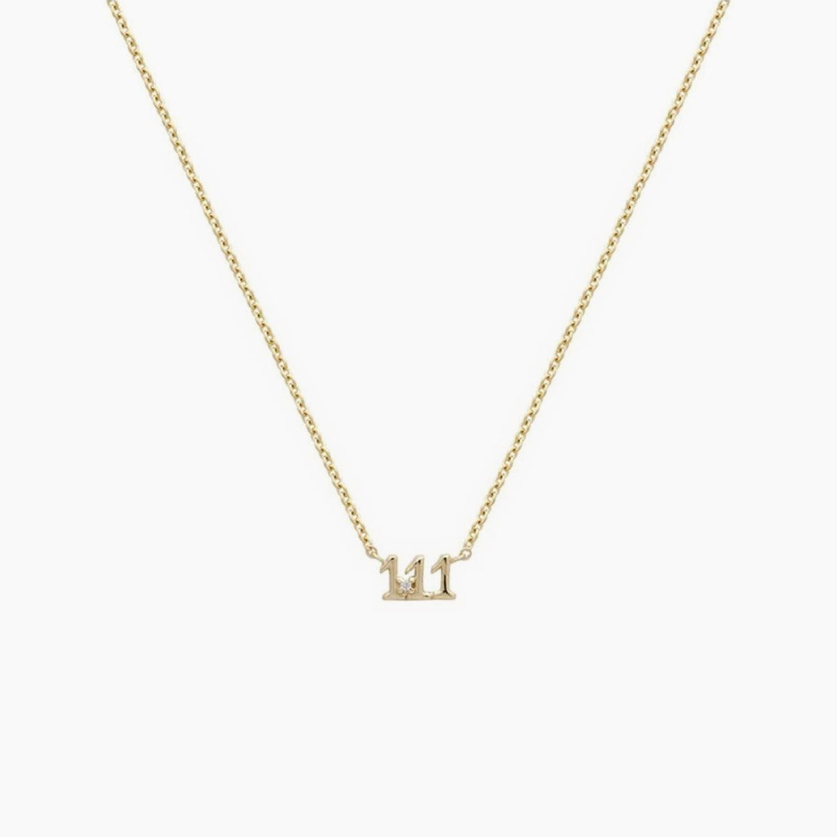 Angel No., colier angel number din argint 925 placat cu aur 18k