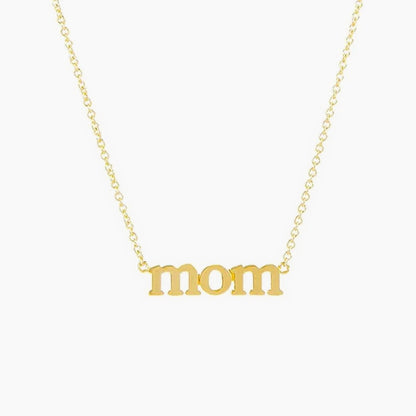 Mom, colier din argint 925 placat cu aur 18k