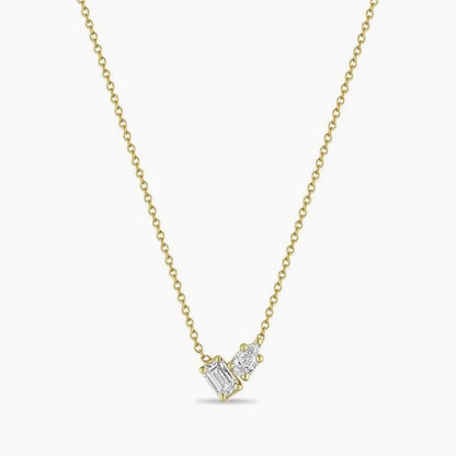 Thetis, colier geometric din argint 925 placat cu aur 18k