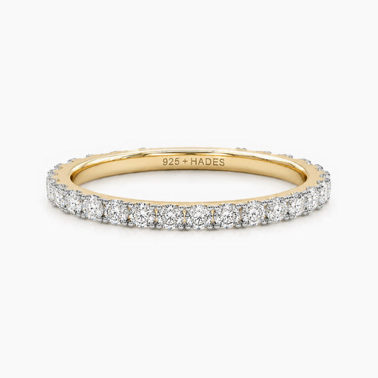 Sterope, inel tennis din argint 925 placat cu aur 14k sau rodiu