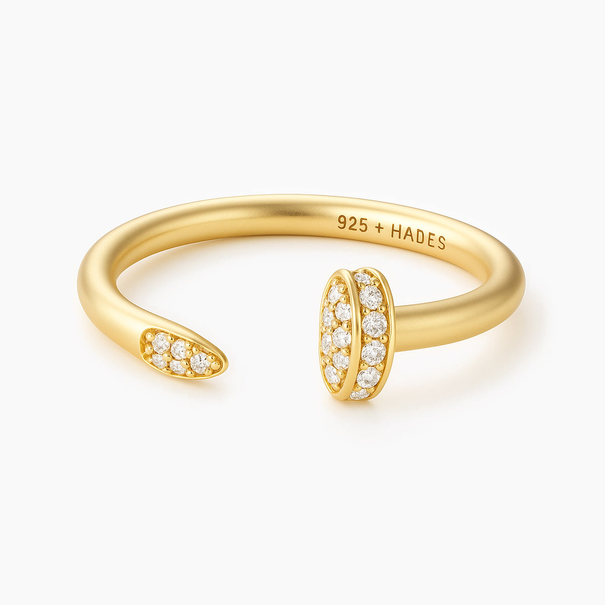 Fracture, inel tip cui din argint 925 placat cu aur 14k