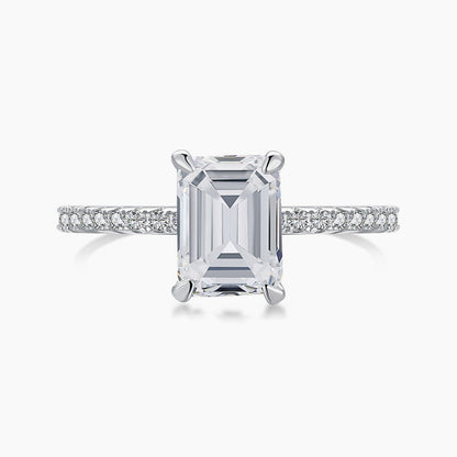 Emeraude, inel din argint 925 cu piatra emerald