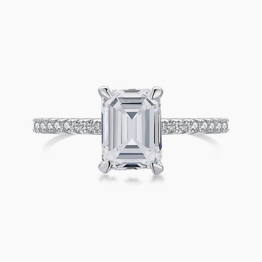 Emeraude, inel din argint 925 cu piatra emerald