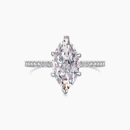 Marquise, inel din argint 925 cu piatra marquise