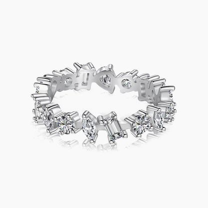 Radiant, inel tip verigheta din argint 925 cu zirconiu