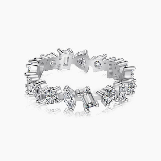 Radiant, inel tip verigheta din argint 925 cu zirconiu