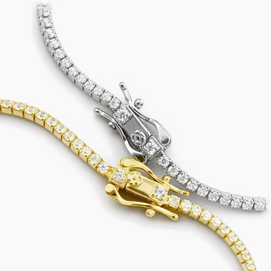 Linea, bratara tennis din argint 925 placata cu aur 14k sau rodiu