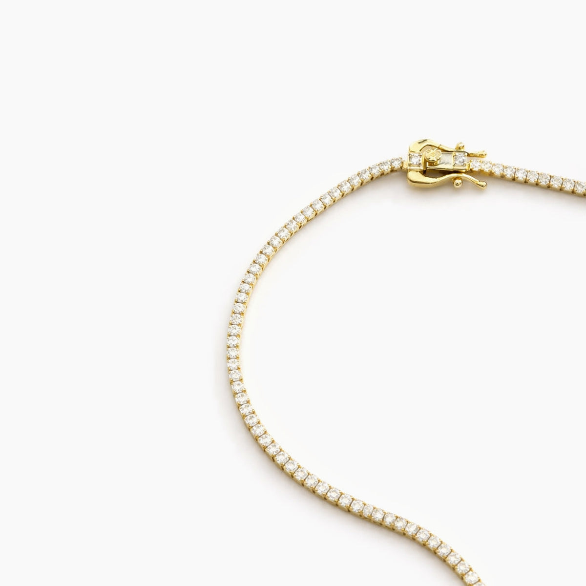 Linea, colier tennis din argint 925 placat cu aur 14k sau rodiu