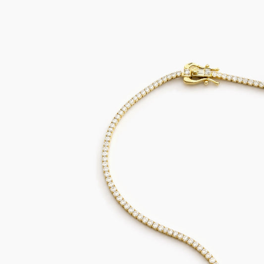 Linea, colier tennis din argint 925 placat cu aur 14k sau rodiu