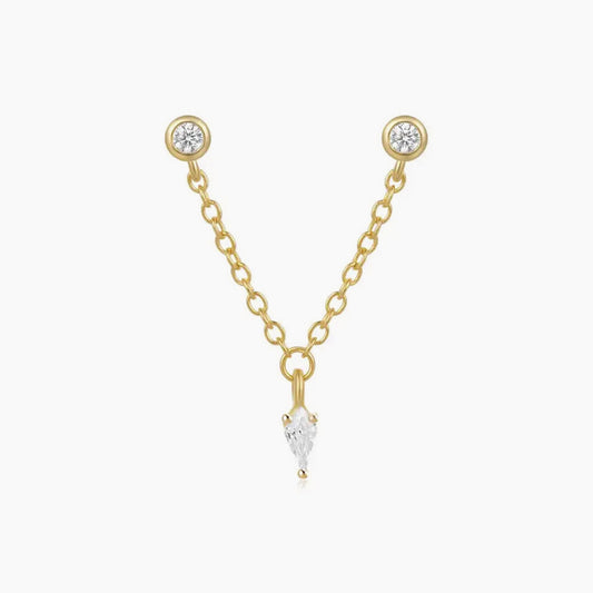 Lyra, piercing din argint 925 cu zirconiu