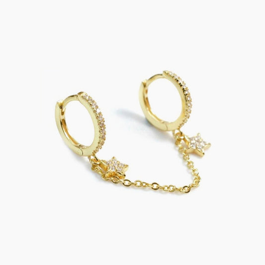 Styx, piercing din argint 925 placat cu aur 18k