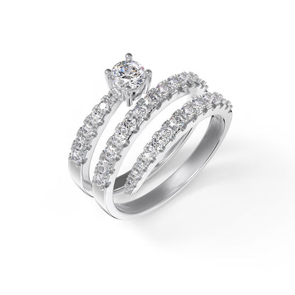Twist, inel din argint 925 cu zirconiu, detaliu produs 2