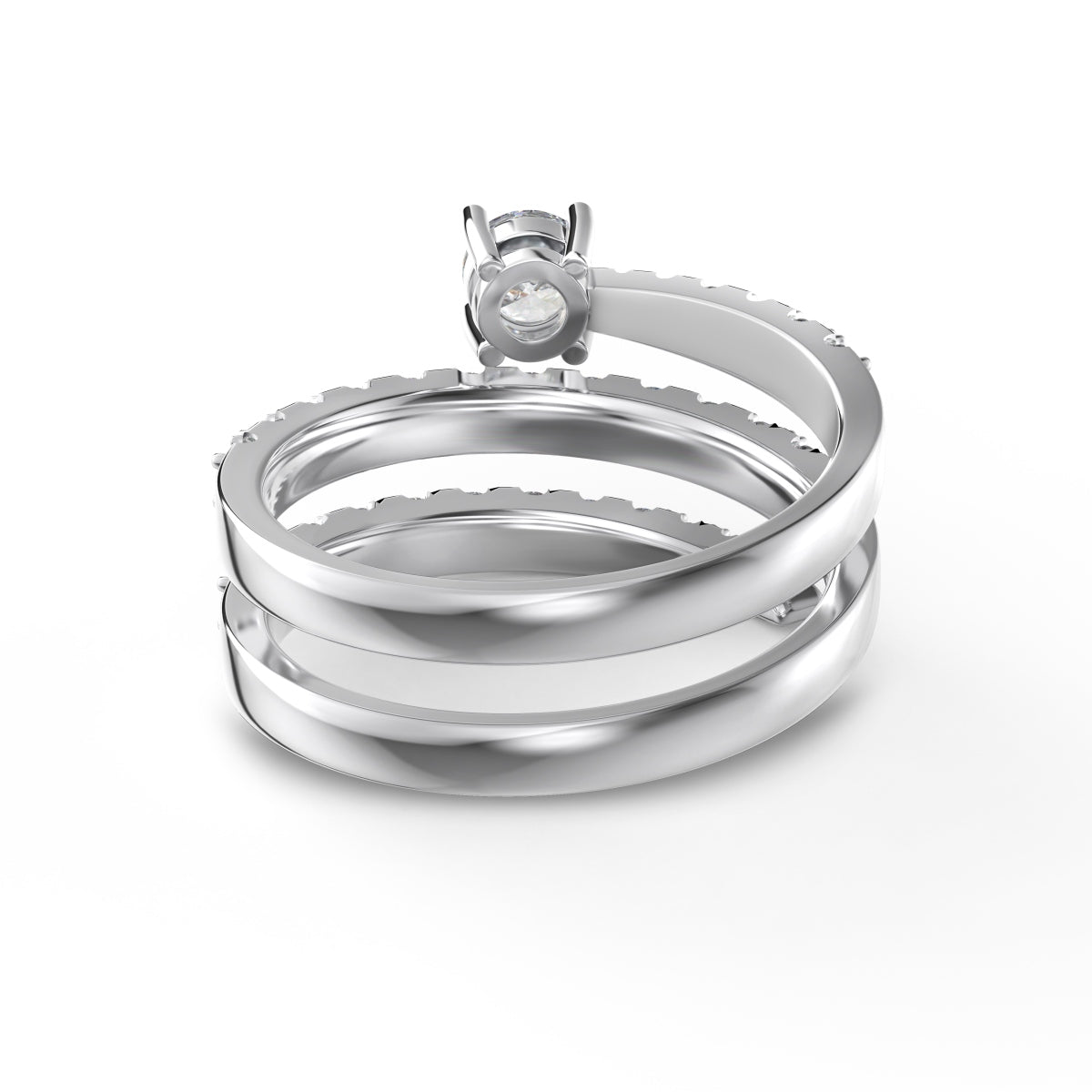 Twist, inel din argint 925 cu zirconiu, detaliu produs 3