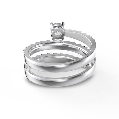 Twist, inel din argint 925 cu zirconiu, detaliu produs 3